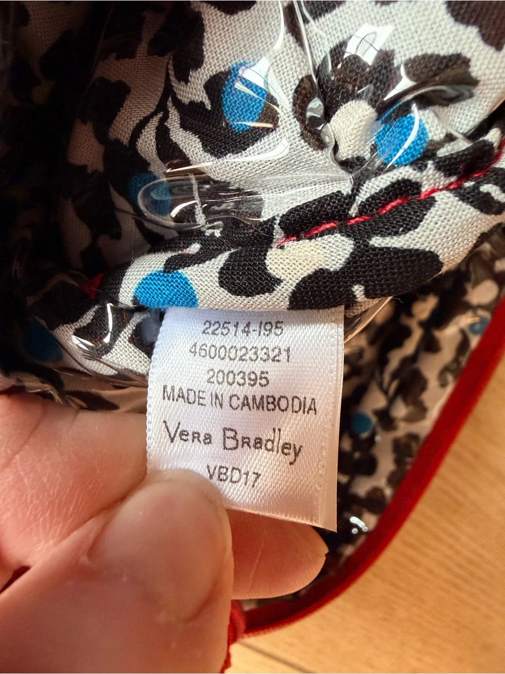 Vera Bradley Red Quilted Cosmetic Makeup Bag NWT